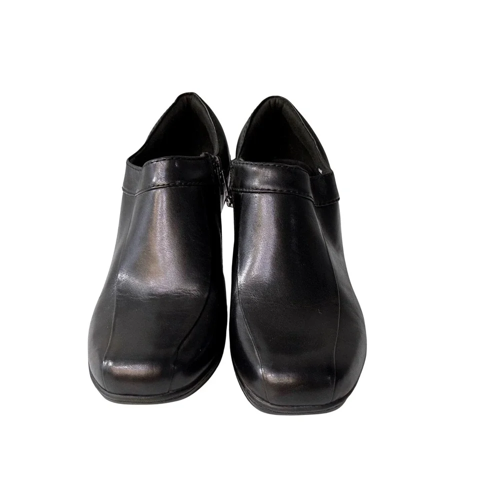 Clarks Bendables Womens Black Leather Heeled Shootie‎ Ankle Booties 10M 80460